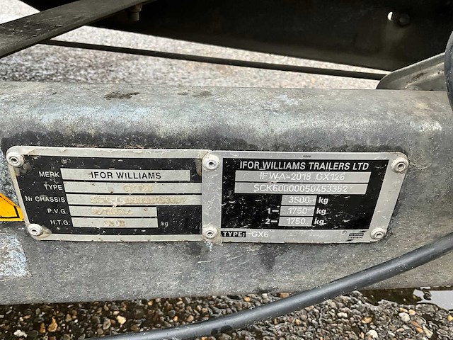 2005 ifor williams trailers gx126 machinetransporter wr-zp-88 - afbeelding 16 van  19