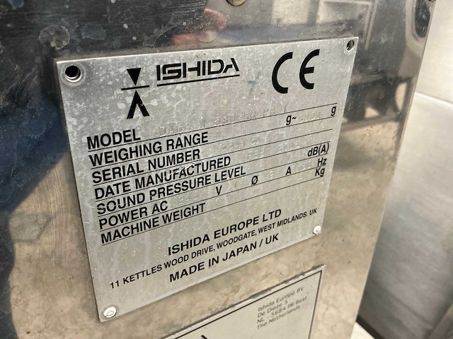 2005 ishida dacs-w-030 checkweigher - afbeelding 7 van  7