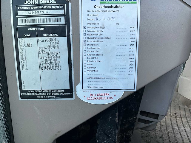 2005 john deere 6420 vierwielaangedreven landbouwtractor - afbeelding 31 van  37