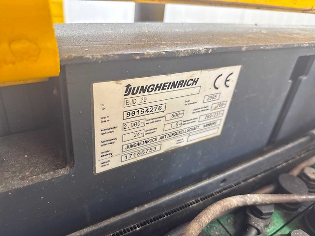 2005 jungheinrich ejd 20 stapelaar - afbeelding 6 van  7