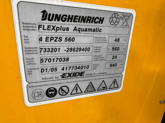 2005 jungheinrich flexplus aquamatic reach truck - afbeelding 2 van  14