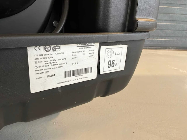 2005 kärcher hds 695 m eco stoomcleaner 400v - afbeelding 10 van  11