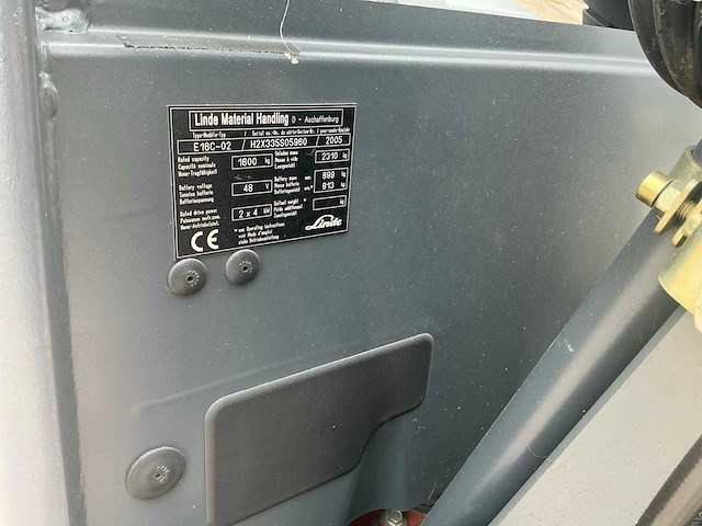 2005 linde e16c-02 vorkheftruck - afbeelding 18 van  25