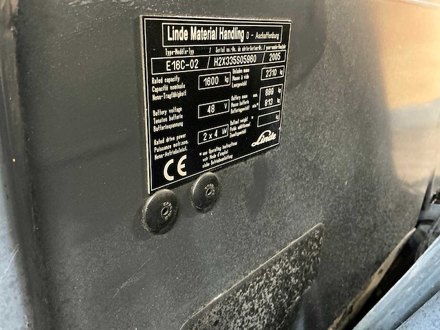 2005 linde e16c-02 vorkheftruck - afbeelding 20 van  22