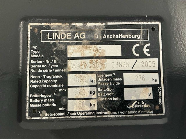 2005 linde t16 pompwagen - afbeelding 7 van  7