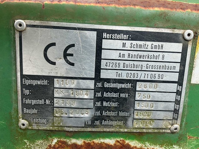 2005 m. schmitz mk-1804 driezijdige zelfrijdende kipper - afbeelding 11 van  19