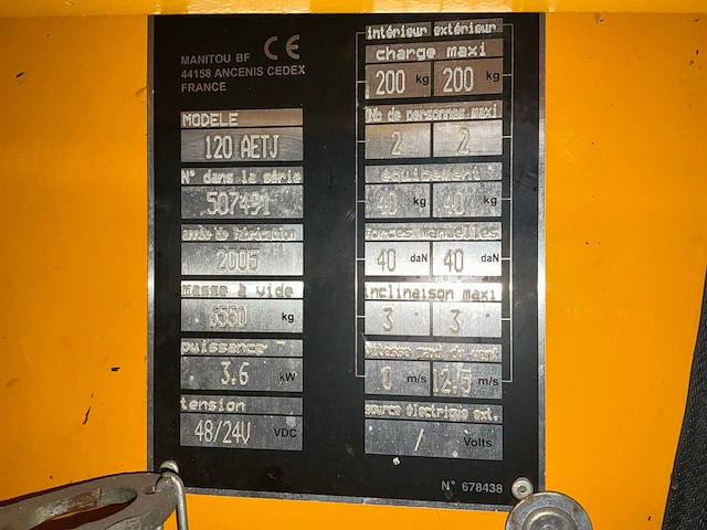 2005 manitou 120 aetj hoogwerker - afbeelding 20 van  24