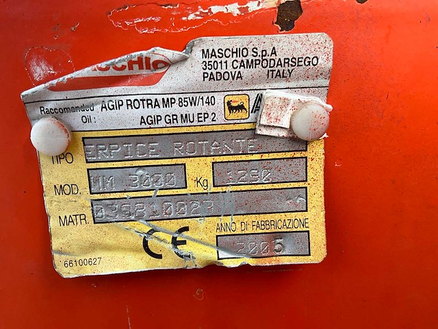 2005 maschio hm3000 rotorkopeg - afbeelding 9 van  17