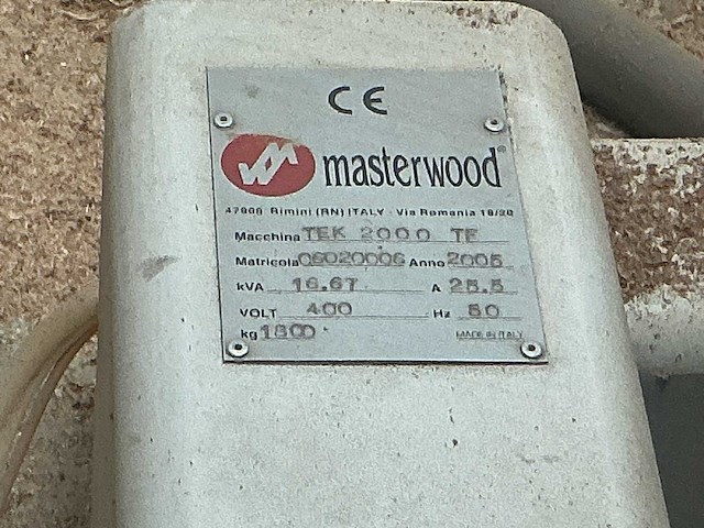 2005 masterwood teknomat 2000 tf inkroosmachine - afbeelding 32 van  38