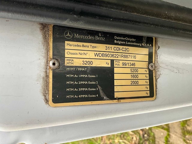 2005 mercedes-benz sprinter 311 cdi 2.2 bedrijfswagen - afbeelding 20 van  27