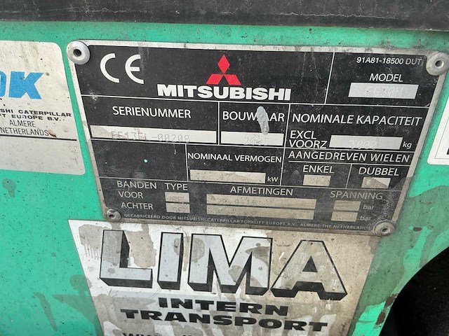 2005 mitsubishi fg30n vorkheftruck - afbeelding 9 van  17