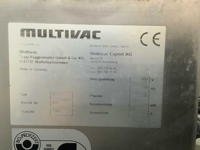 2005 multivac r272 dieptrekmachine - afbeelding 2 van  8