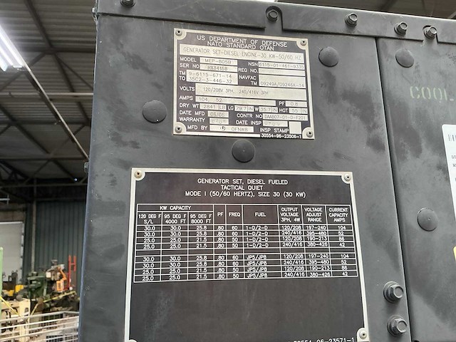 2005 ofnw8 mep-805b stroomgenerator op aanhanger - afbeelding 4 van  4