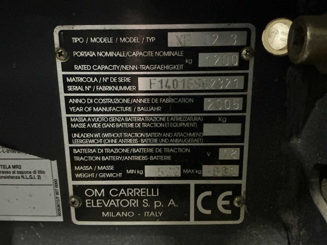 2005 o.m. pimespo xe12.3 vorkheftruck - afbeelding 7 van  9