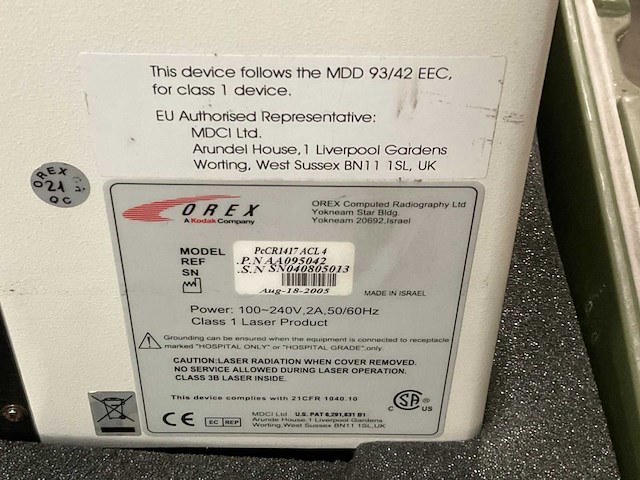 2005 orex pccr1417 x-ray system - afbeelding 6 van  8