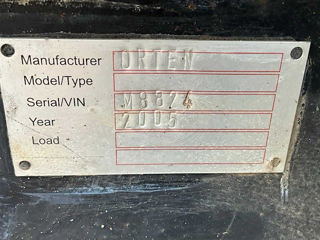 2005 orten haakarm container aanhanger - afbeelding 19 van  26