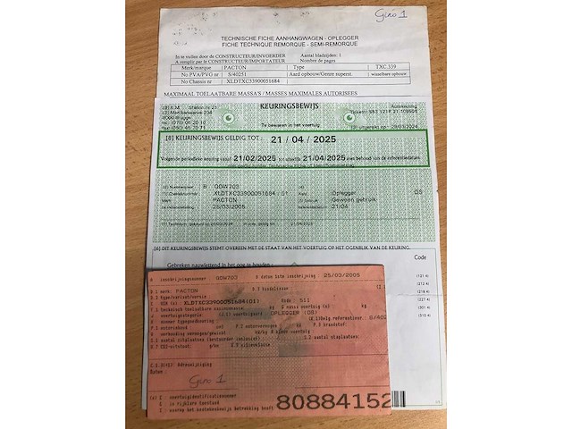 2005 pacton txc.339 oplegger containertransport - afbeelding 5 van  13
