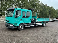 2005 renault midlum 220 dci kipper vrachtwagen met hiab 9tm autolaadkraan
