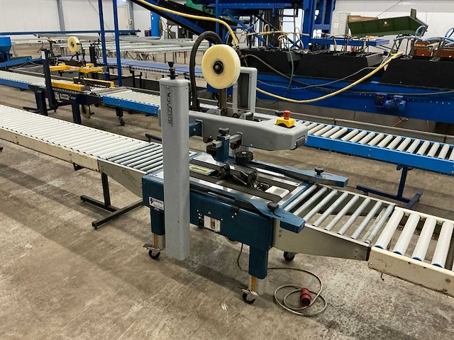 2005 robopac startape 50 tbd dozensluitmachine met rollenbaan - afbeelding 5 van  11