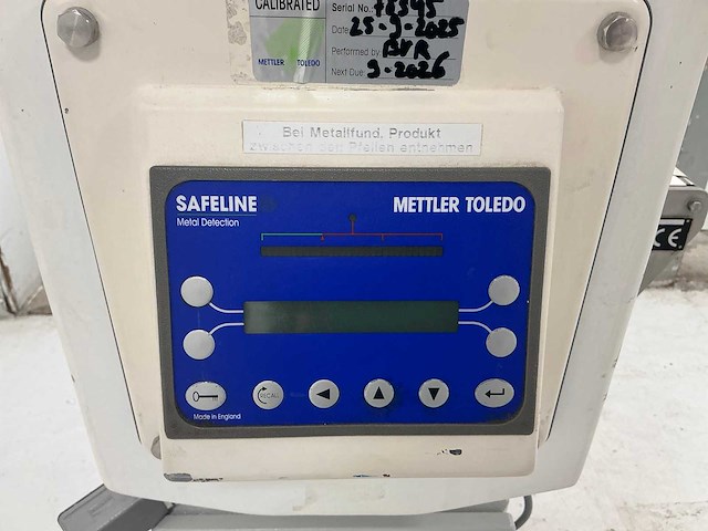 2005 safeline mettler toledo metaaldetector - afbeelding 1 van  1