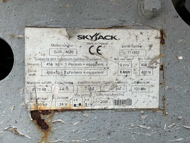 2005 skyjack sjiii - 4626 hoogwerker - afbeelding 8 van  25