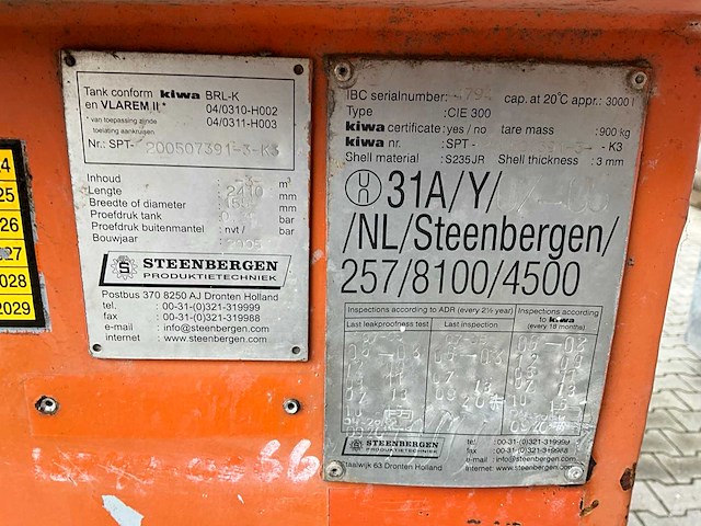 2005 steenbergen cie 300 brandstof opslagtank - afbeelding 3 van  11
