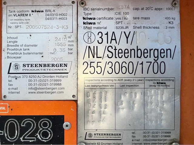2005 steenbergen cie 300 brandstof opslagtank - afbeelding 8 van  8
