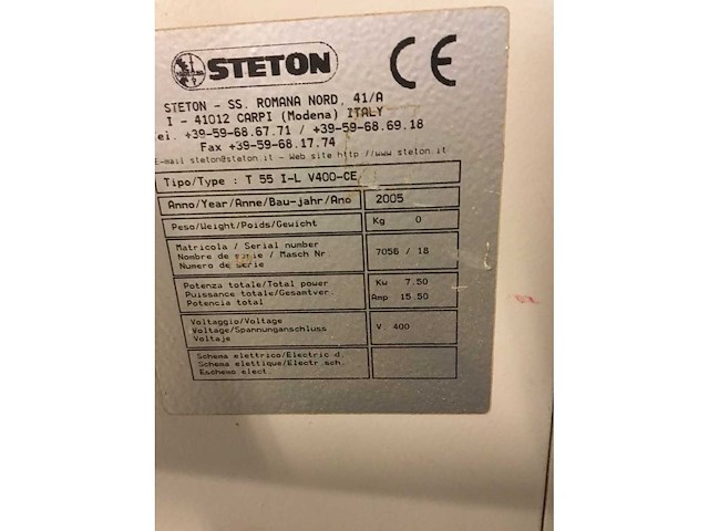 2005 steton t55 i-l kantelspilfreesmachines - afbeelding 7 van  18