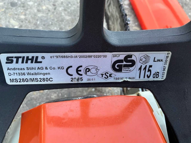 2005 stihl ms 280 kettingzaag - afbeelding 6 van  6