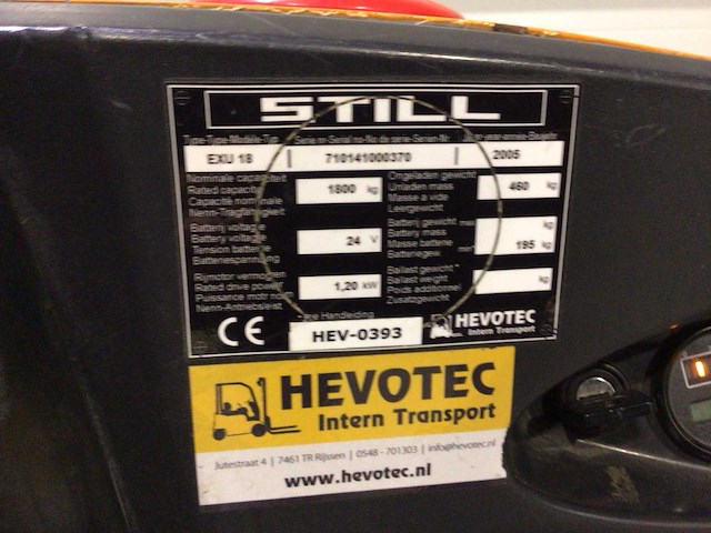 2005 still exu18 elektrische palletwagen - afbeelding 4 van  5