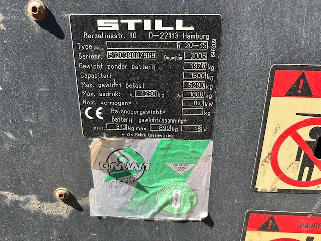 2005 still r 20-15 vorkheftruck - afbeelding 10 van  10