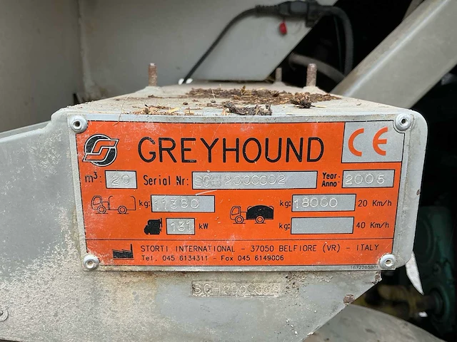 2005 storti greyhound 180 voermengwagen - afbeelding 21 van  21