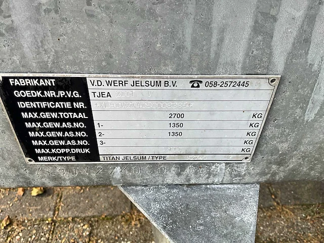 2005 titan jelsum v tjea 2001 v aanhangwagen - afbeelding 12 van  12