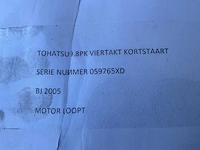 2005 tohatsu 9.8 pk 4 takt kortstaart buitenboordmotor - afbeelding 8 van  8