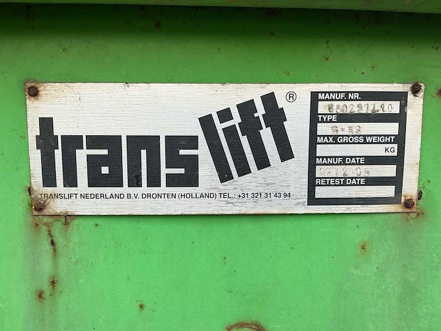 2005 vernooy s-53 afvalcontainer - afbeelding 2 van  10