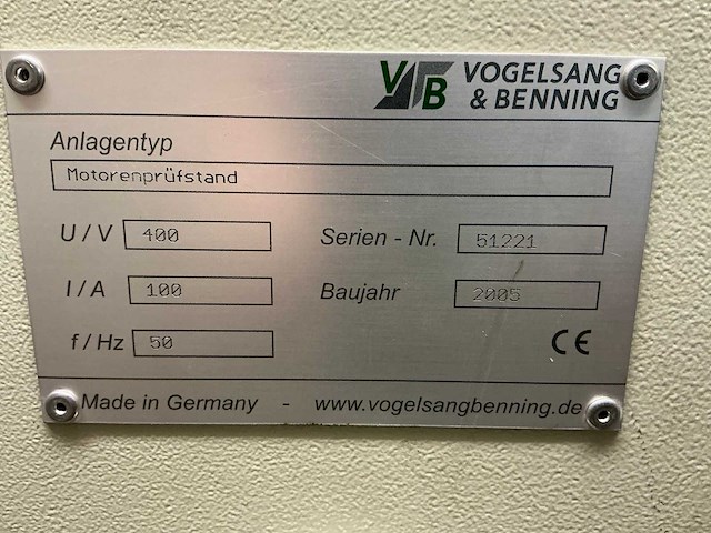 2005 vogelsang & benning electromotoren testopstelling - afbeelding 29 van  152