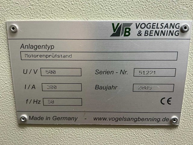 2005 vogelsang & benning electromotoren testopstelling - afbeelding 32 van  152