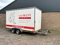 2005 weyer gesloten aanhanger met laadklep 400x180x215cm 2600kg - afbeelding 4 van  13