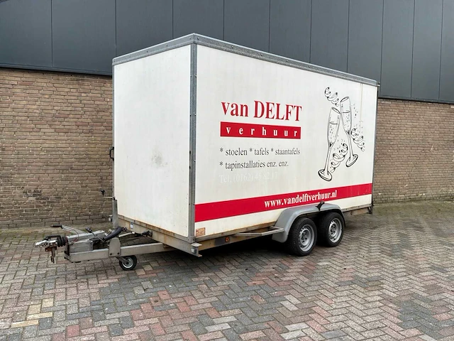 2005 weyer gesloten aanhanger met laadklep 400x180x215cm 2600kg - afbeelding 1 van  13