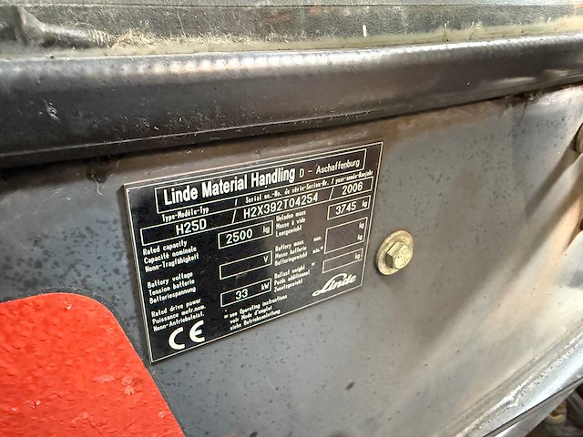 2006 - linde - h25d - forklift trucks - afbeelding 6 van  9