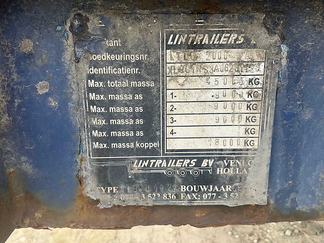2006 - lintrailers - 3 lsdu 18-27 - uitschuifbaar - dieplader - afbeelding 1 van  11