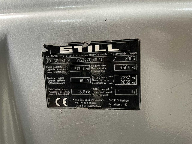 2006 - still - rx60-40 - forklift trucks - afbeelding 4 van  11
