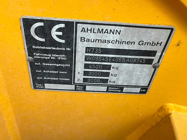 2006 ahlmann az45 h735 shovel - afbeelding 47 van  51