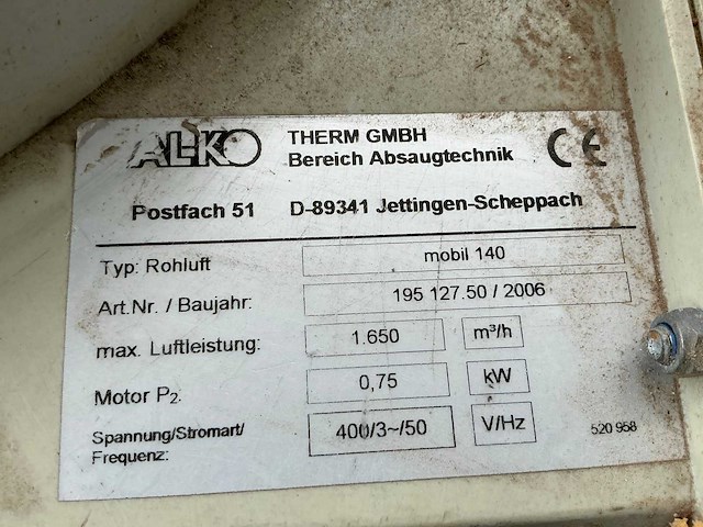 2006 alko mobil140 industriële stofzuiger - afbeelding 8 van  8