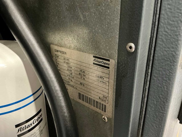 2006 atlas copco ga11vsd ff schroefcompressor - afbeelding 5 van  22