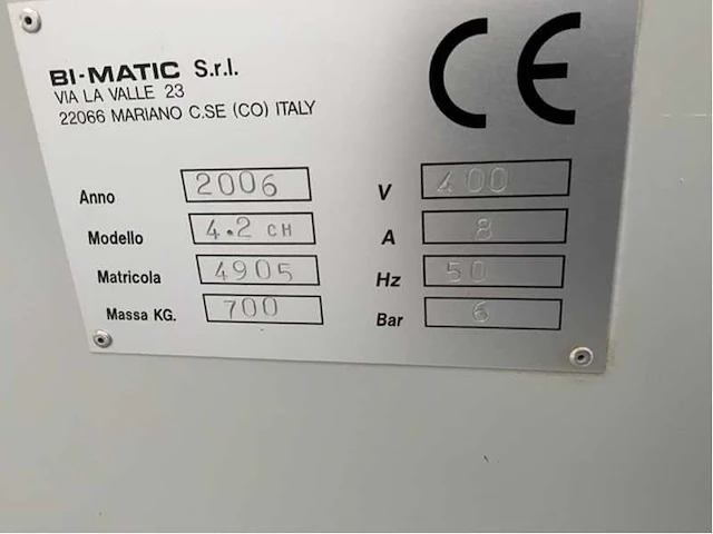 2006 bi-matic 4.2 ch kantaanlijmmachine - afbeelding 3 van  20