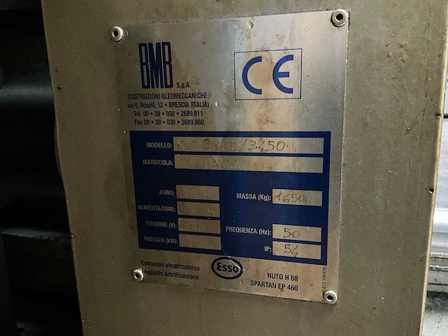 2006 bmb kw28pi/3450 spuitgietmachine - afbeelding 30 van  36