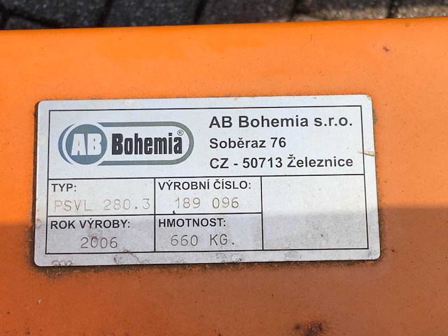 2006 bohemia psvl 280.3 sneeuwploeg - afbeelding 2 van  2
