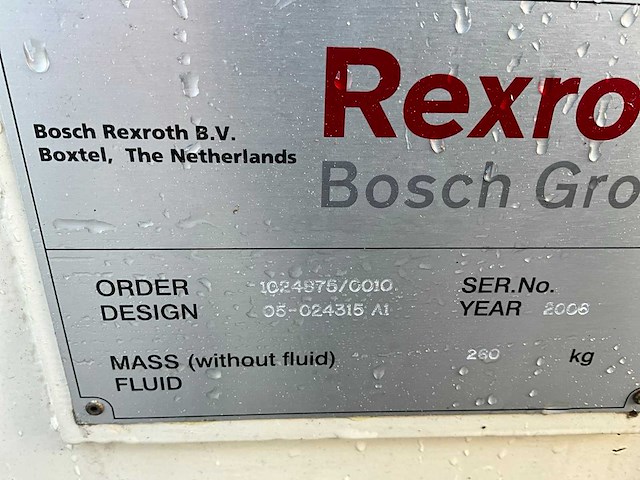 2006 bosch / rexroth hydraulisch aggregaat - afbeelding 2 van  10