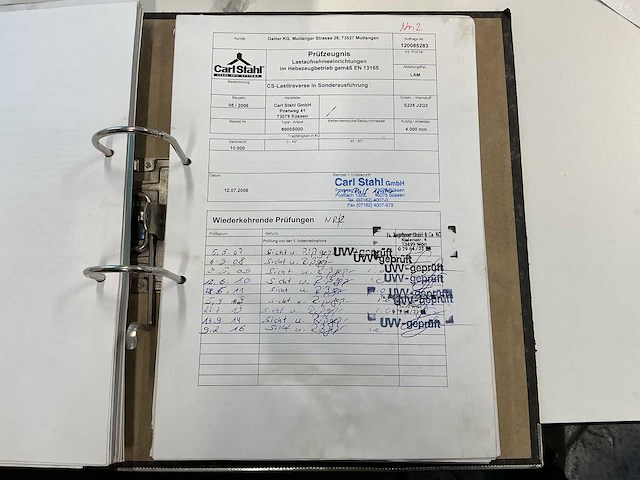 2006 carl stahl 10.000 kg verstelbare hijs evenaar - afbeelding 2 van  11